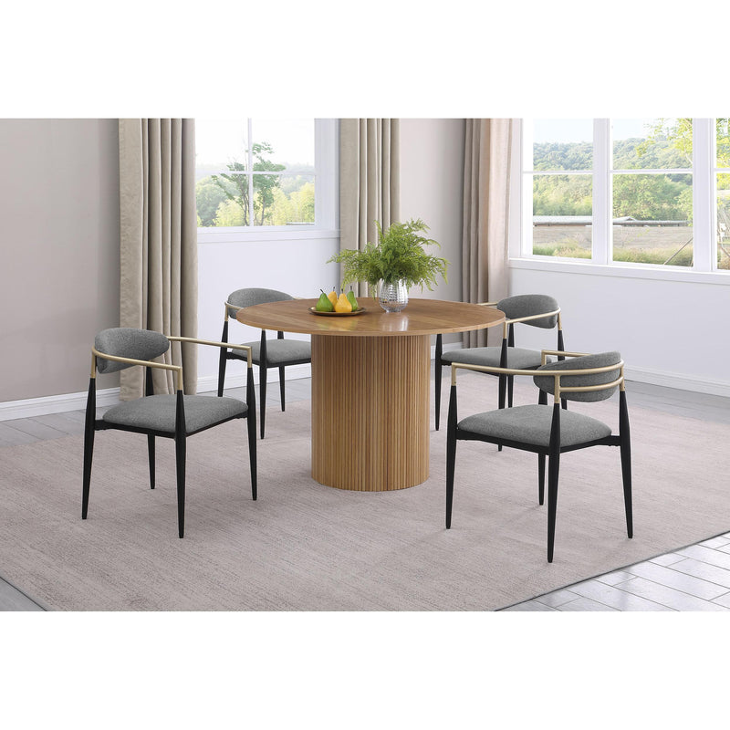  Coaster Furniture Bradbury 107350 Round 48-inch Wood Top Dining Table - Natural IMAGE 5
