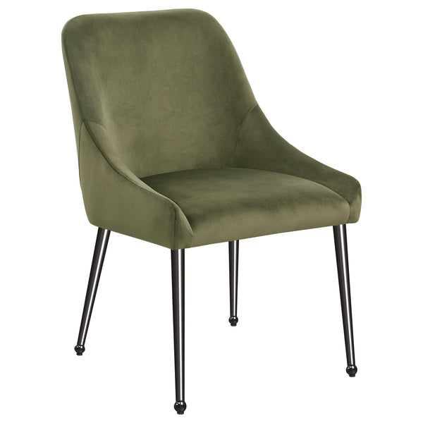  Coaster Furniture Mayette 107772 Upholstered Dining Side Chair - Olive IMAGE 1