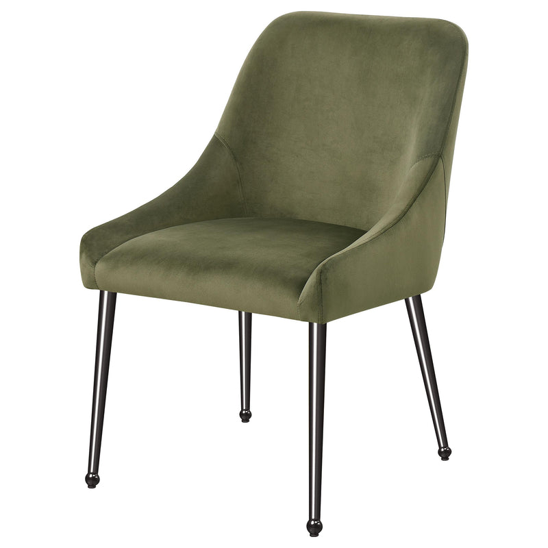  Coaster Furniture Mayette 107772 Upholstered Dining Side Chair - Olive IMAGE 3