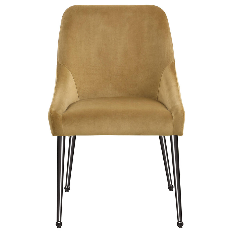  Coaster Furniture Mayette 107782 Upholstered Dining Side Chair - Cognac IMAGE 2