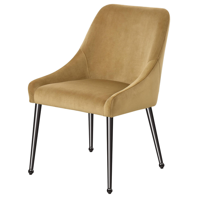  Coaster Furniture Mayette 107782 Upholstered Dining Side Chair - Cognac IMAGE 3