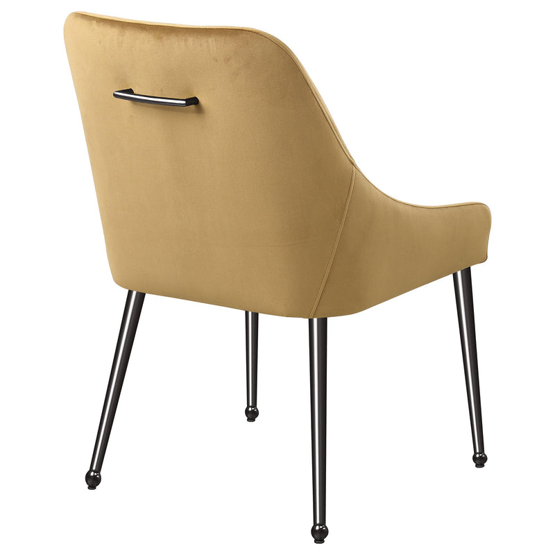 Coaster Furniture Mayette 107782 Upholstered Dining Side Chair - Cognac IMAGE 6