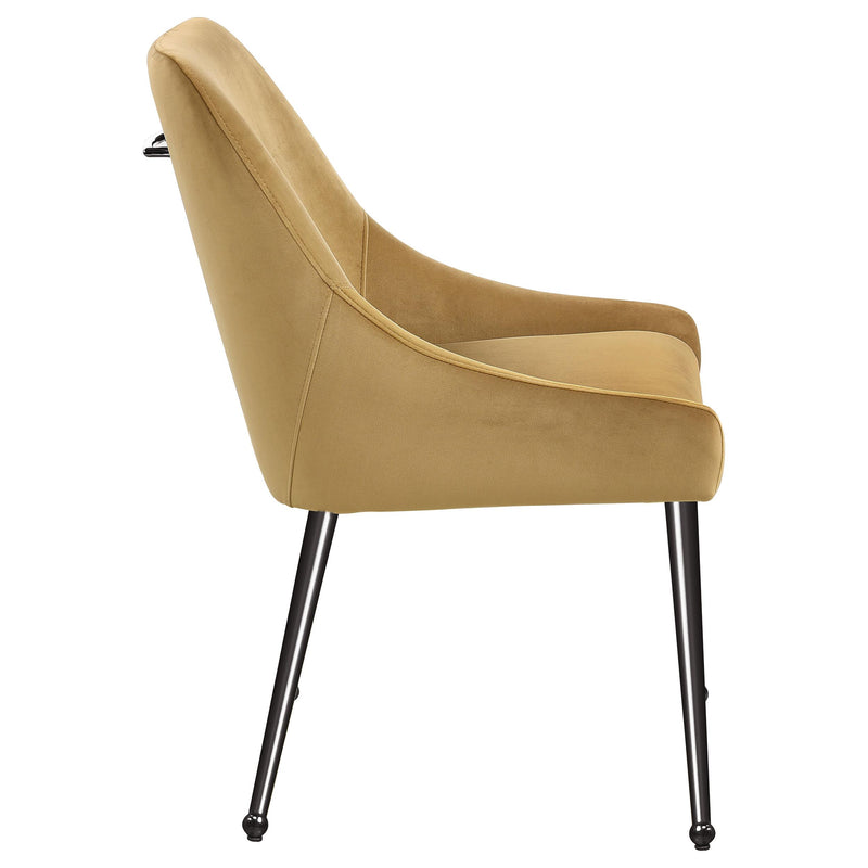 Coaster Furniture Mayette 107782 Upholstered Dining Side Chair - Cognac IMAGE 7