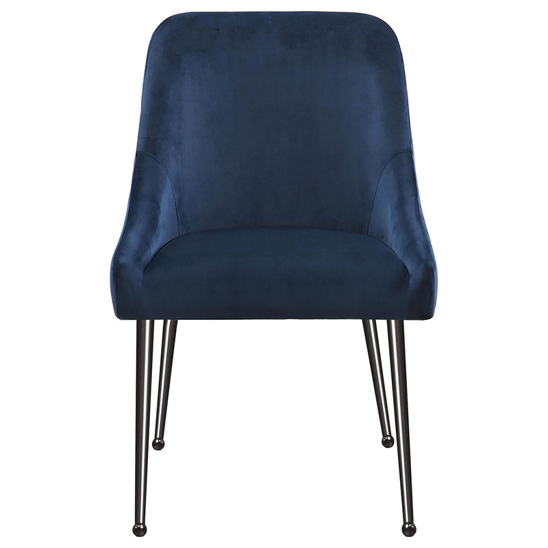  Coaster Furniture Mayette 107792 Upholstered Dining Side Chair - Blue IMAGE 2