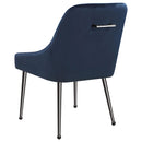  Coaster Furniture Mayette 107792 Upholstered Dining Side Chair - Blue IMAGE 5