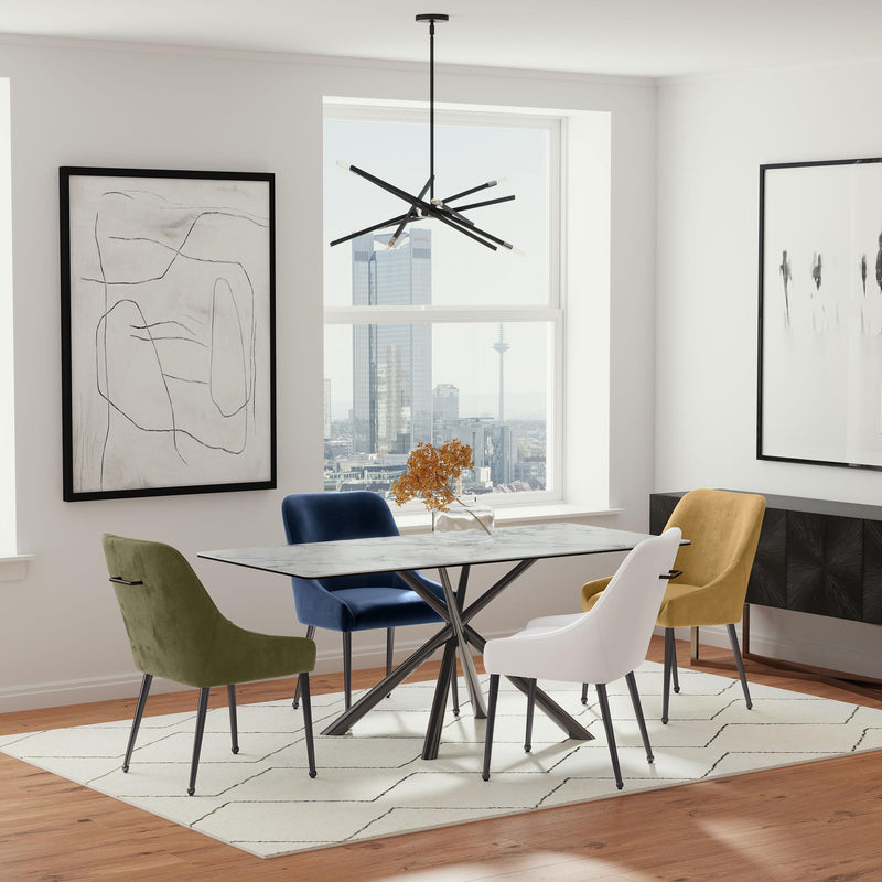  Coaster Furniture Mayette 107792 Upholstered Dining Side Chair - Blue IMAGE 9