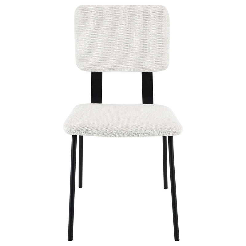  Coaster Furniture Calla 108022 Fabric Upholstered Dining Side Chair - White IMAGE 3