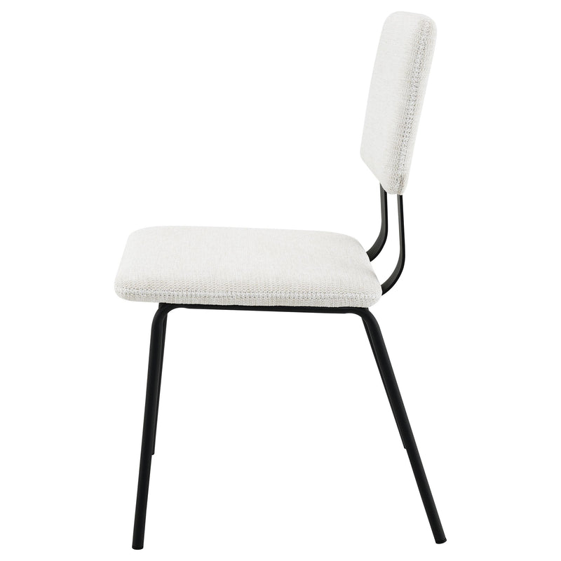 Coaster Furniture Calla 108022 Fabric Upholstered Dining Side Chair - White IMAGE 5