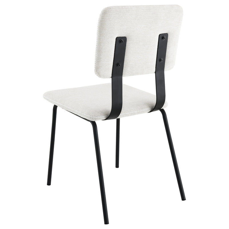  Coaster Furniture Calla 108022 Fabric Upholstered Dining Side Chair - White IMAGE 6