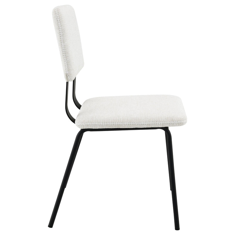  Coaster Furniture Calla 108022 Fabric Upholstered Dining Side Chair - White IMAGE 8