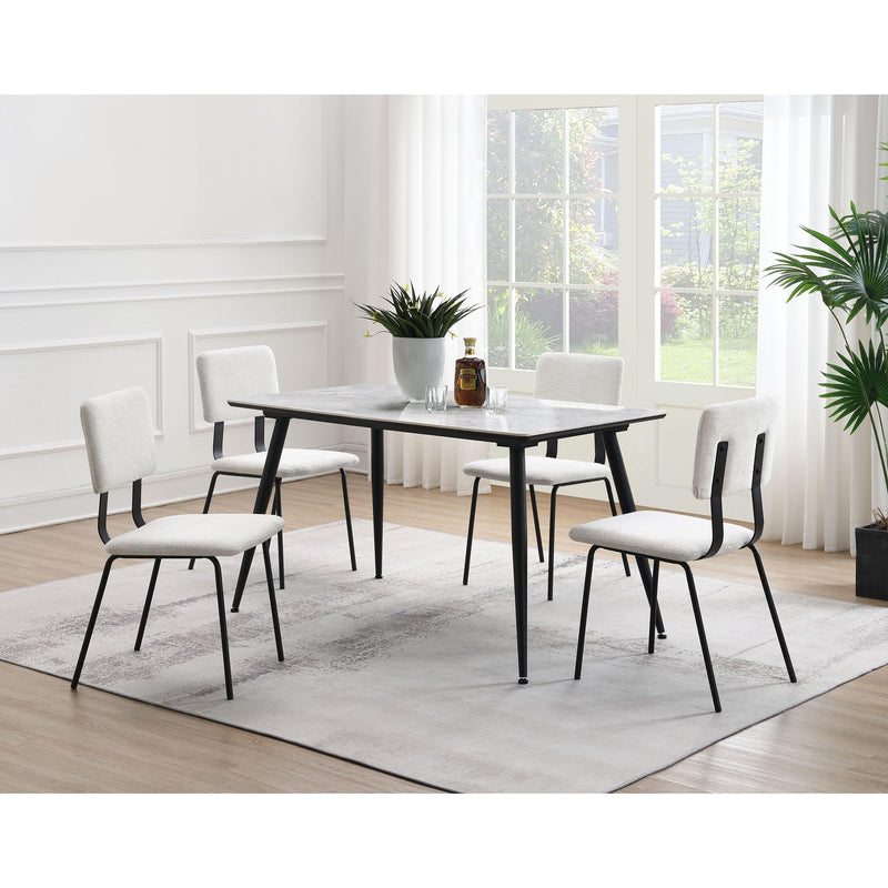 Coaster Furniture Calla 108022 Fabric Upholstered Dining Side Chair - White IMAGE 9