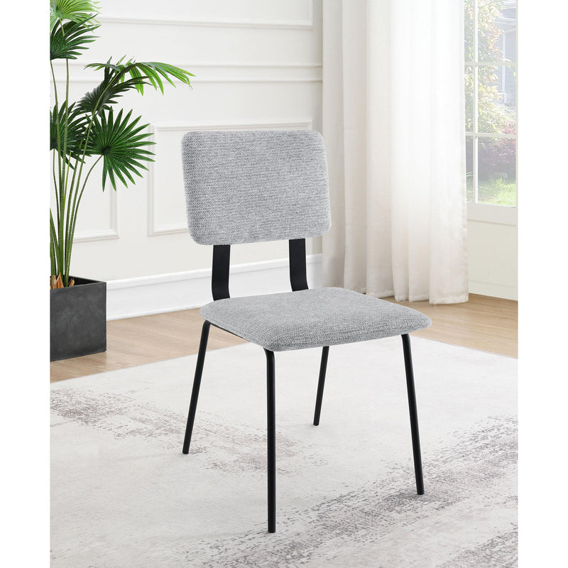  Coaster Furniture Calla 108062 Fabric Upholstered Dining Side Chair - Grey IMAGE 2