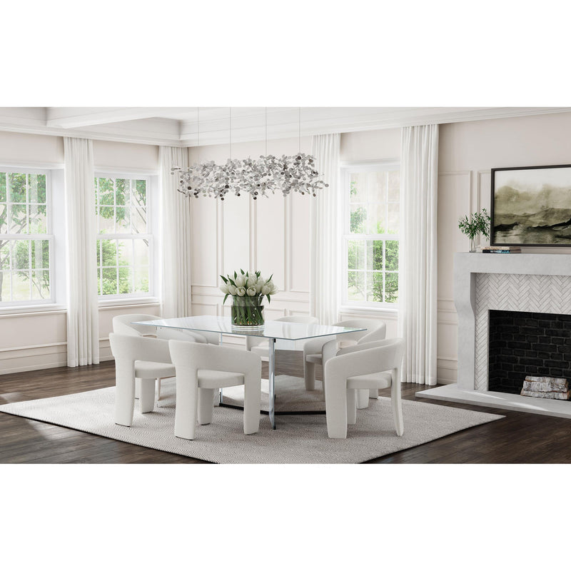  Coaster Furniture Emery 108091 76-inch Rectangular Mirrored Dining Table - Silver IMAGE 13