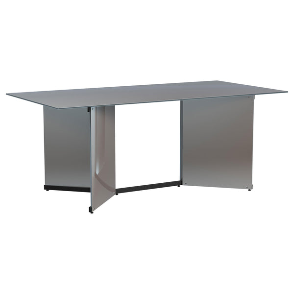  Coaster Furniture Emery 108091 76-inch Rectangular Mirrored Dining Table - Silver IMAGE 1