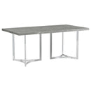  Coaster Furniture Sterling 108121 72-inch Rectangular Dining Table - Grey Faux Marble IMAGE 5