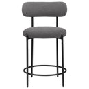 Coaster Furniture Viola 108198 Boucle Upholstered Counter Chair - Grey IMAGE 3