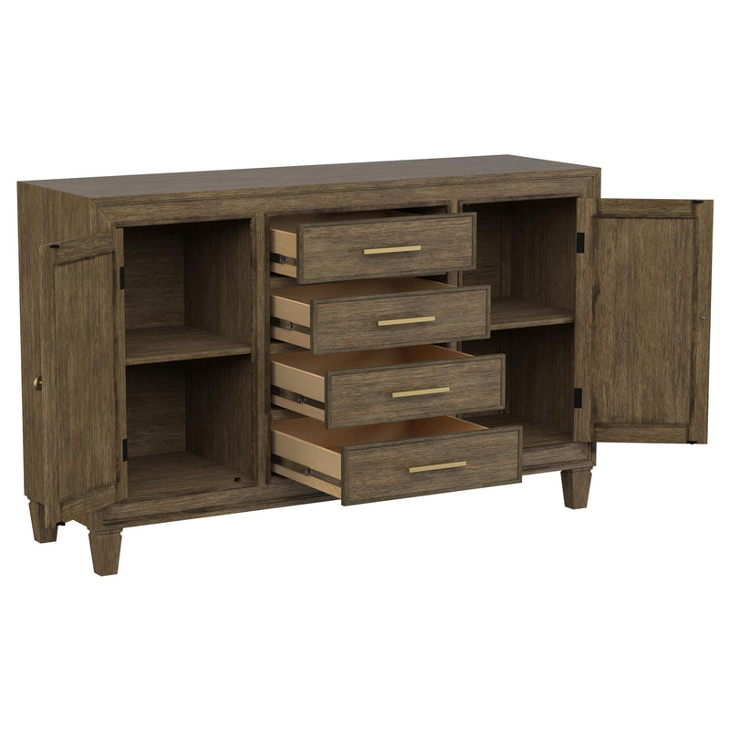  Coaster Furniture Matisse 108315 4-Drawer Sideboard Buffet Cabinet - Light Brown IMAGE 3