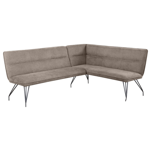  Coaster Furniture Dodson 108496 Fabric Upholstered L-Shaped Nook Dining Bench - Taupe IMAGE 1