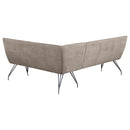  Coaster Furniture Dodson 108496 Fabric Upholstered L-Shaped Nook Dining Bench - Taupe IMAGE 4
