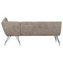  Coaster Furniture Dodson 108496 Fabric Upholstered L-Shaped Nook Dining Bench - Taupe IMAGE 5