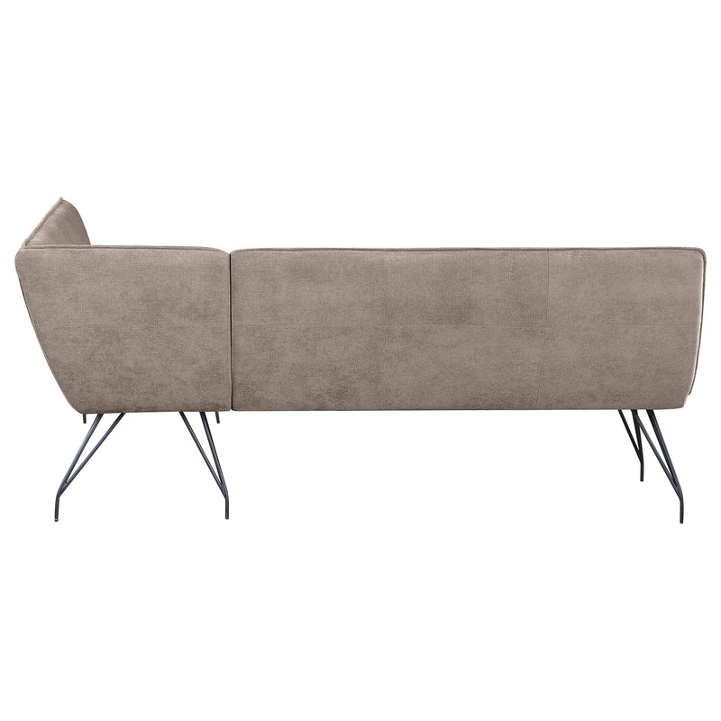  Coaster Furniture Dodson 108496 Fabric Upholstered L-Shaped Nook Dining Bench - Taupe IMAGE 5