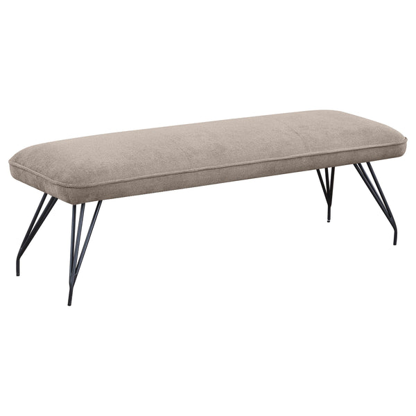  Coaster Furniture Dodson 108497 Fabric Upholstered Dining Bench - Taupe IMAGE 1