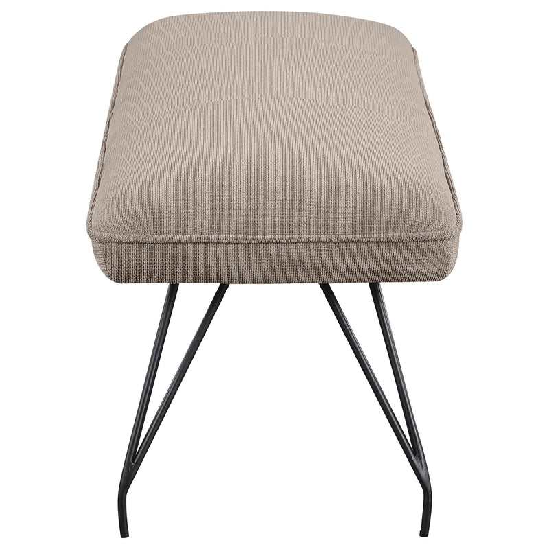  Coaster Furniture Dodson 108497 Fabric Upholstered Dining Bench - Taupe IMAGE 5