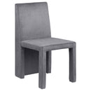  Coaster Furniture Tordera 108512 Velvet Upholstered Dining Side Chair - Grey IMAGE 1