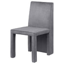  Coaster Furniture Tordera 108512 Velvet Upholstered Dining Side Chair - Grey IMAGE 4
