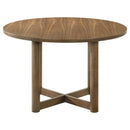  Coaster Furniture Crestmore 108570 46-inch Round Wood Dining Table - Walnut IMAGE 4