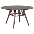  Coaster Furniture Everton 108891 Round 53-inch Wood Dining Table - Dark Walnut IMAGE 1