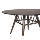  Coaster Furniture Everton 108891 Round 53-inch Wood Dining Table - Dark Walnut IMAGE 6