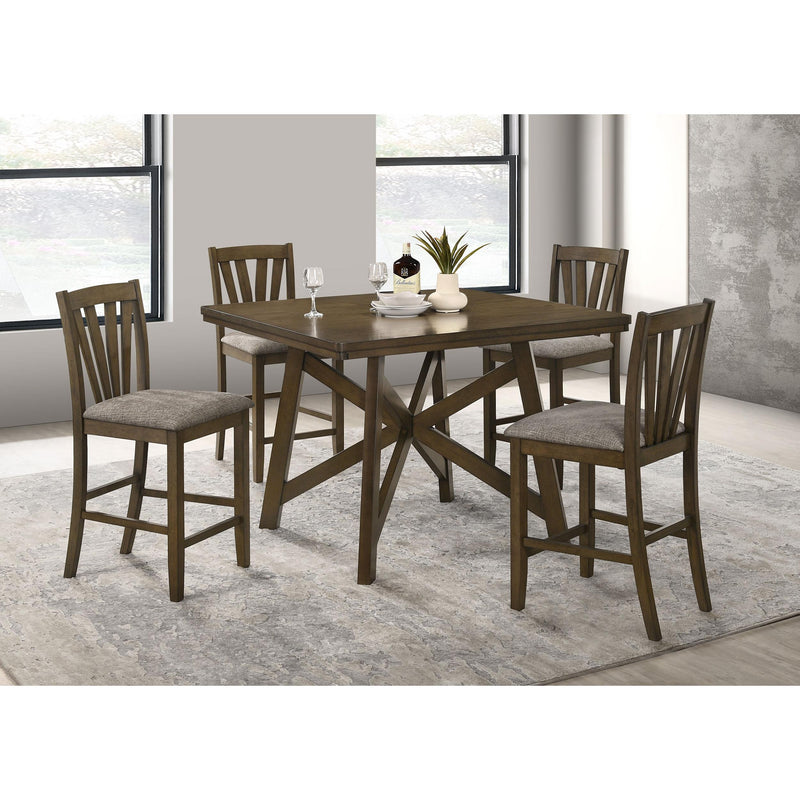 Coaster Furniture Canfield 109178 47-inch Square Counter Height Dining Table - Brown IMAGE 4