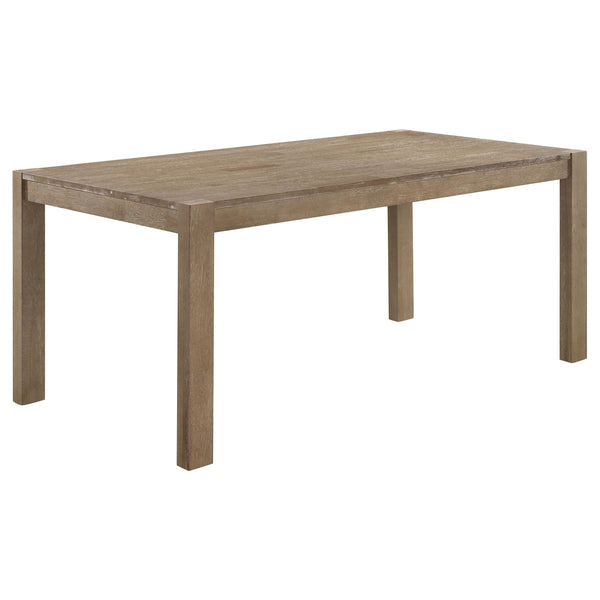  Coaster Furniture Scottsdale 109181 71-inch Solid Wood Dining Table - Washed Brown IMAGE 1