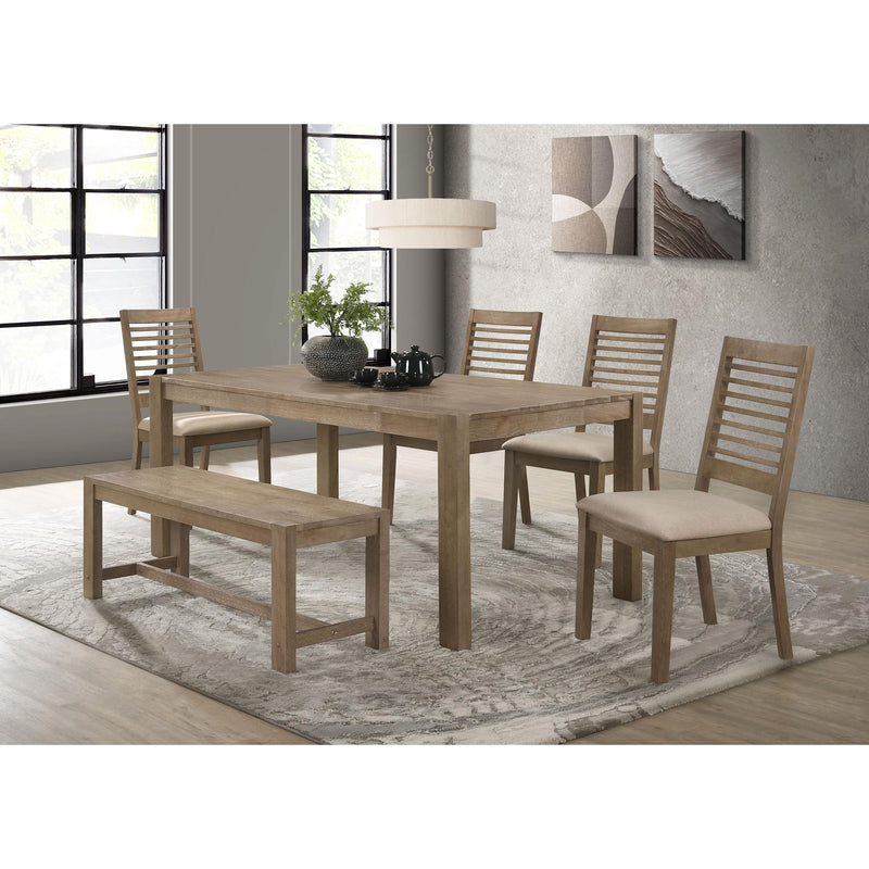  Coaster Furniture Scottsdale 109181 71-inch Solid Wood Dining Table - Washed Brown IMAGE 6