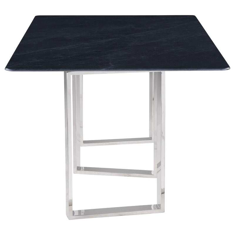  Coaster Furniture Desden 109361 79-inch Rectangular Sintered Stone Dining Table - Grey IMAGE 5