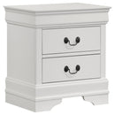  Coaster Furniture Louis Philippe 202442 2-Drawer Nightstand Bedside Table - White IMAGE 1