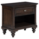  Coaster Furniture Andover 223632 1-Drawer Nightstand Bedside Table - Dark Oak IMAGE 1