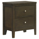 Coaster Furniture Wilkes 224422 2-Drawer Nightstand Bedside Table - Dark Cocoa IMAGE 1