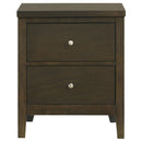  Coaster Furniture Wilkes 224422 2-Drawer Nightstand Bedside Table - Dark Cocoa IMAGE 3