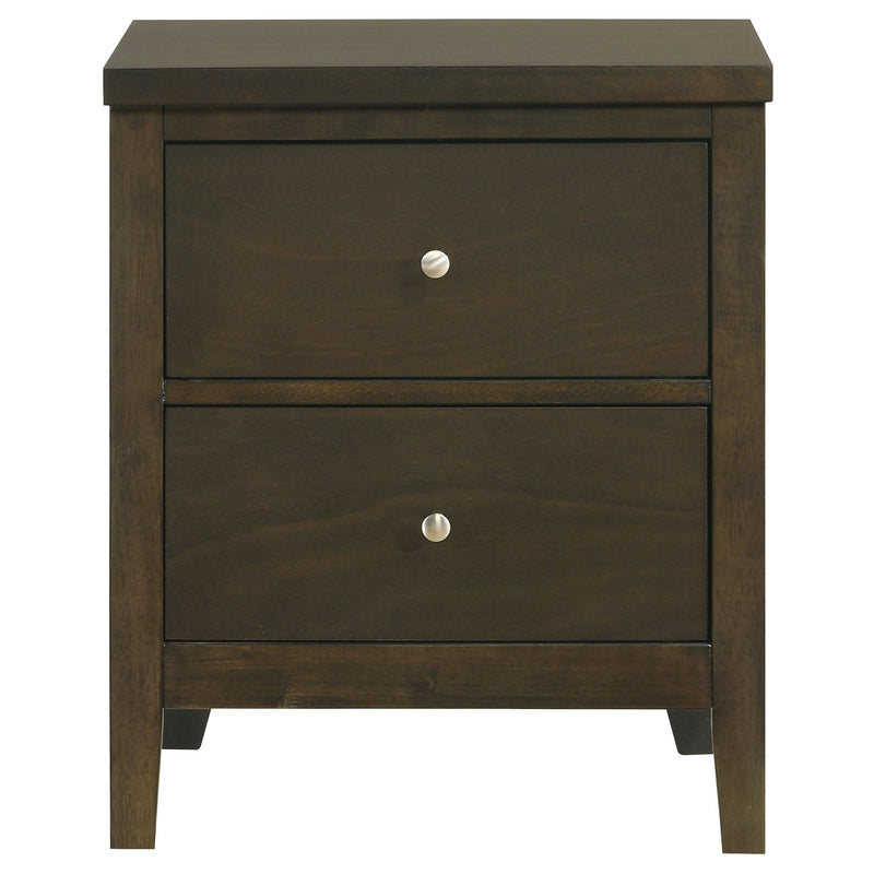 Coaster Furniture Wilkes 224422 2-Drawer Nightstand Bedside Table - Dark Cocoa IMAGE 3