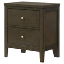  Coaster Furniture Wilkes 224422 2-Drawer Nightstand Bedside Table - Dark Cocoa IMAGE 4