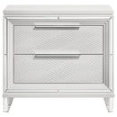  Coaster Furniture Marmore 224962 2-Drawer Nightstand Bedside Table - White IMAGE 3