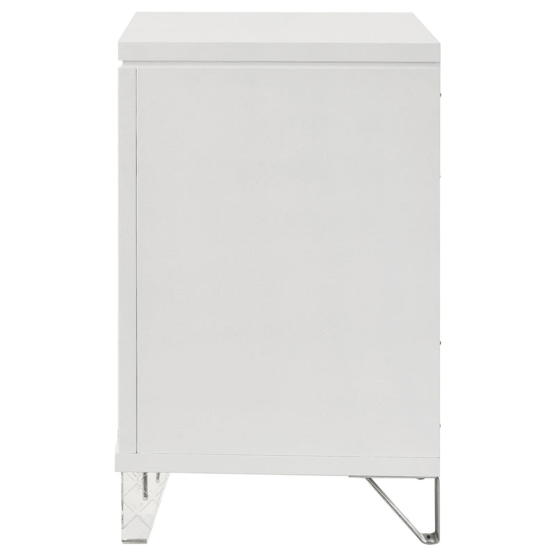  Coaster Furniture Marmore 224962 2-Drawer Nightstand Bedside Table - White IMAGE 5