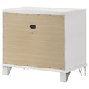  Coaster Furniture Marmore 224962 2-Drawer Nightstand Bedside Table - White IMAGE 8