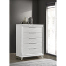  Coaster Furniture Marmore 224965 5-Drawer Bedroom Chest of Drawers - White IMAGE 2