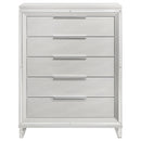  Coaster Furniture Marmore 224965 5-Drawer Bedroom Chest of Drawers - White IMAGE 3