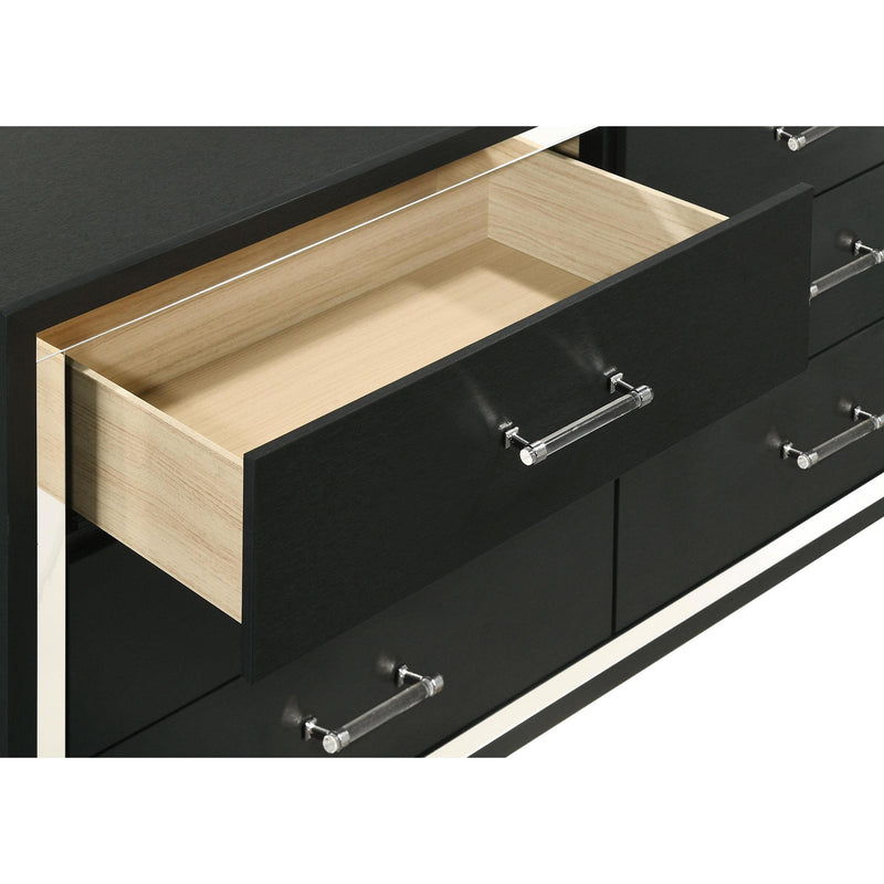  Coaster Furniture Lucia 224993 6-Drawer Dresser Cabinet - Black IMAGE 11