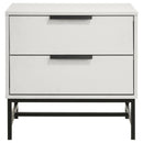  Coaster Furniture Sonora 224862 2-Drawer Nightstand Bedside Table - White IMAGE 3