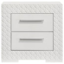  Coaster Furniture Ives 224942 2-Drawer Nightstand Bedside Table - White High Gloss IMAGE 3